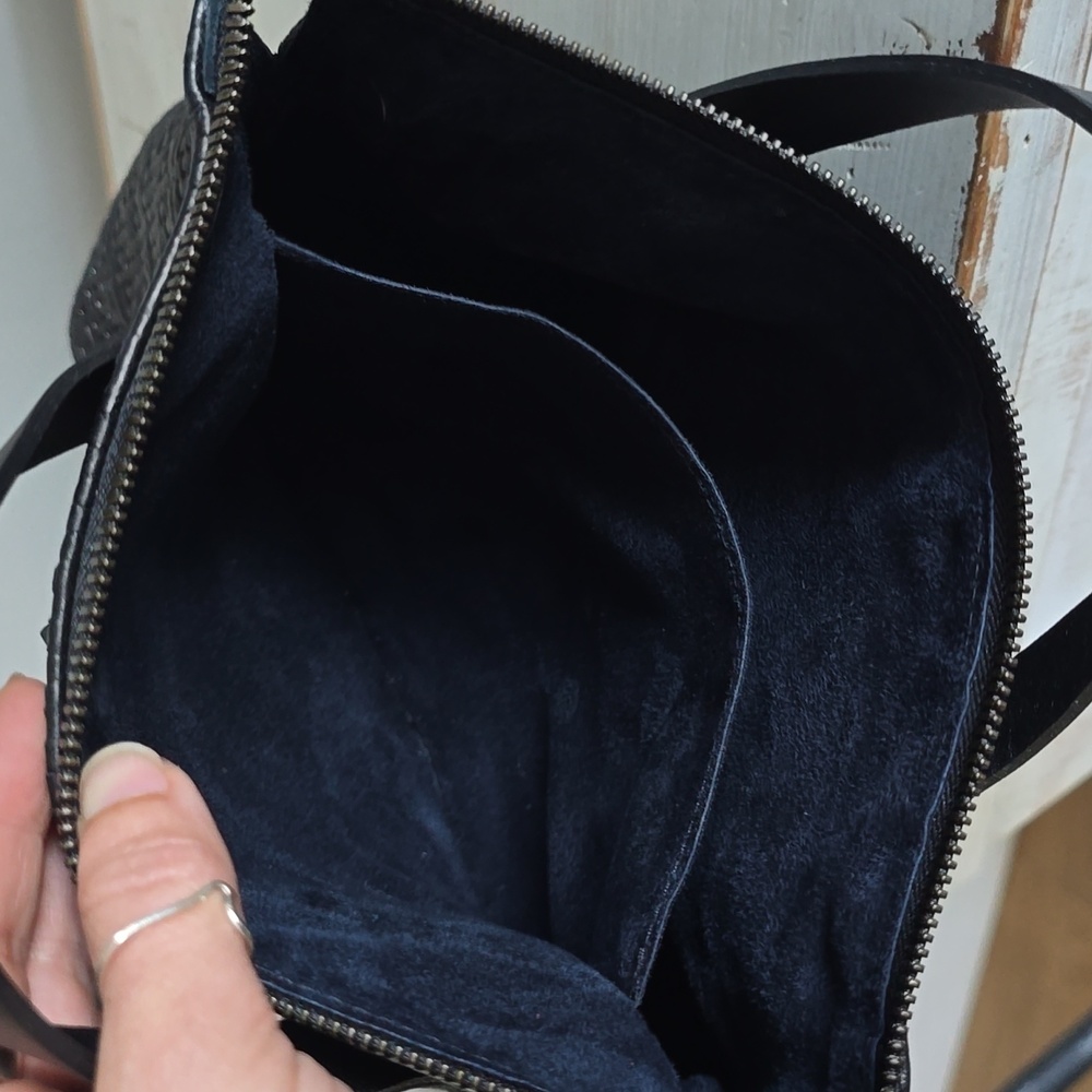 Parker Thach Small Charlie In Leather Black Basketweave - Picture 14 of 15